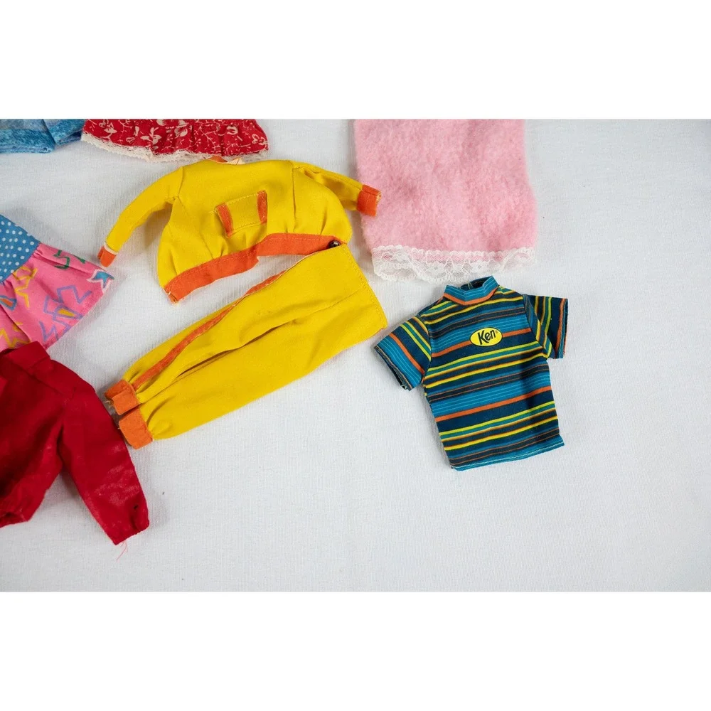 Mattel Barbie Ken Doll Clothes Lot Kids Multi Good Vintage 60s 70s Outfits 13p